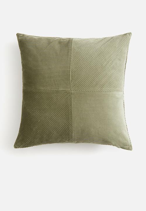Corduroy cushion cover - khaki green