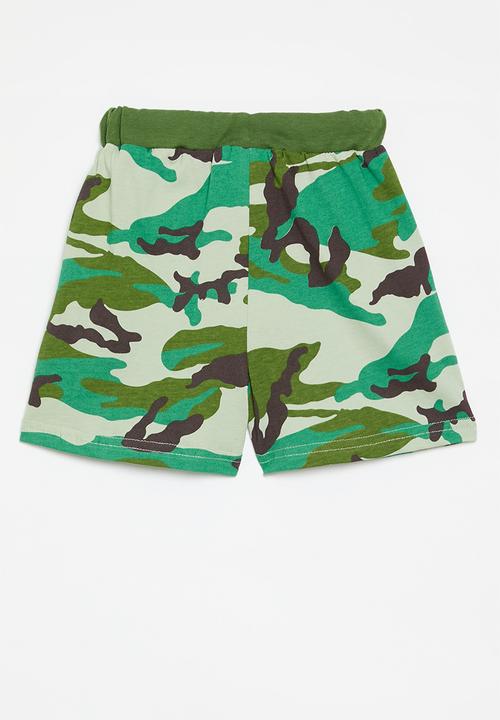 Pop Candy - Camo shorts - green