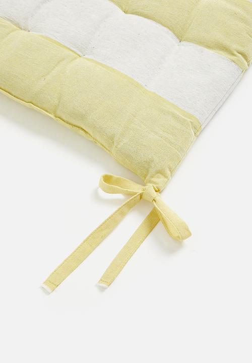 H&S - Chair pad 40 x40cm - Yellow/White