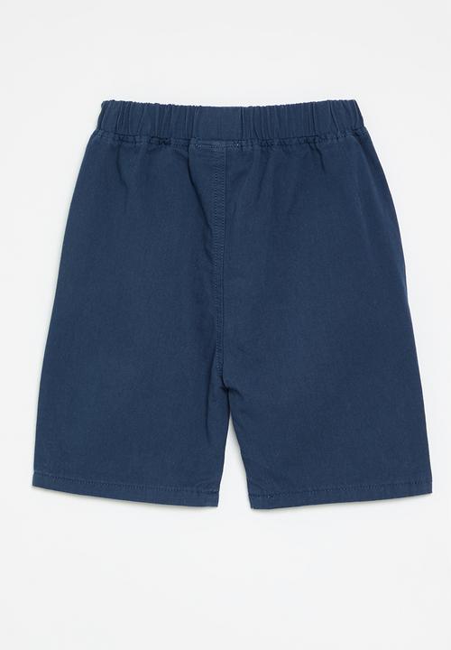 Pop Candy - Cotton twill shorts - navy blue