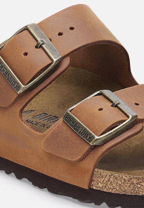 Birkenstock - Arizona BS oiled leahter narrow - cognac