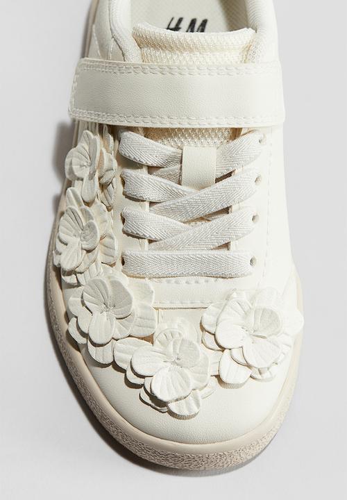 H&M - Flower-detail trainers - cream