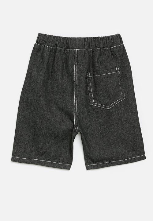 Pop Candy - Denim Shorts - charcoal black