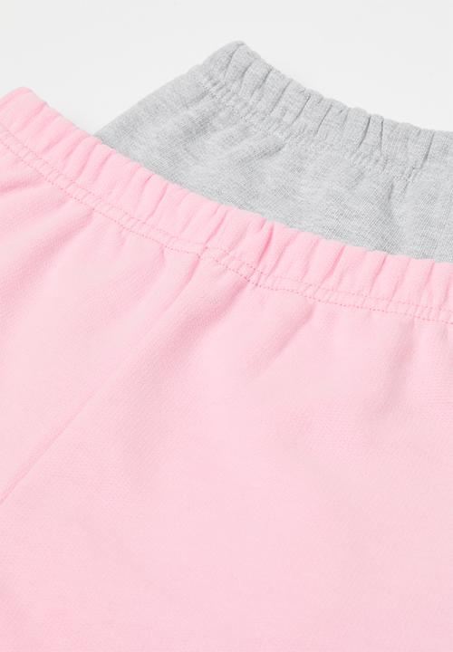 Pop Candy - 2 Pack sweatshorts - grey & pink