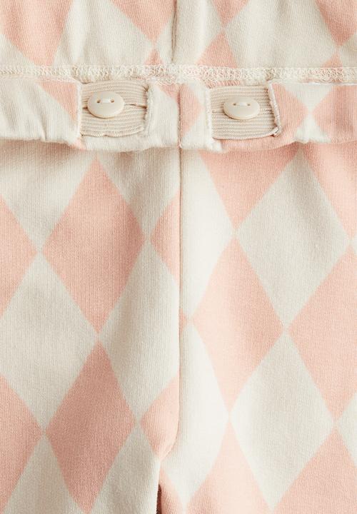 H&M - Leggings - peach harlequin-patterned