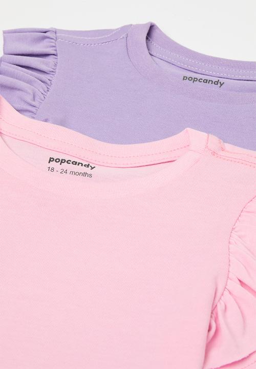 Pop Candy - 2 Pack tee - pink & purple