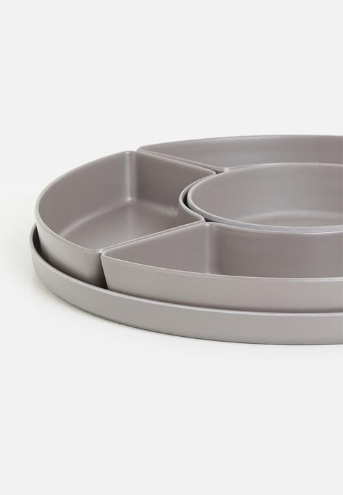 Excellent Houseware - Melamines platter - grey