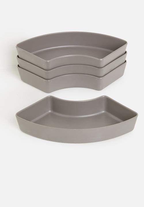 Excellent Houseware - Melamines platter - grey