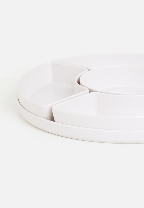 Excellent Houseware - Melamines platter - white 