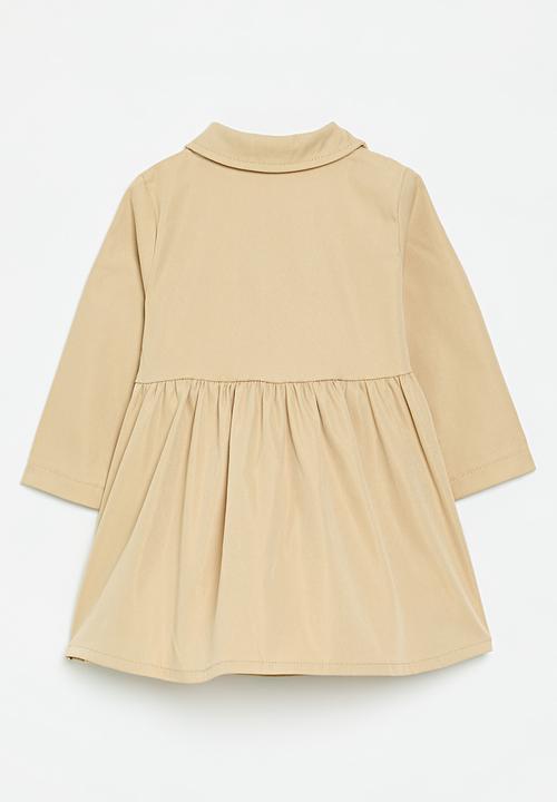 Pop Candy - Collared jacket dress - beige