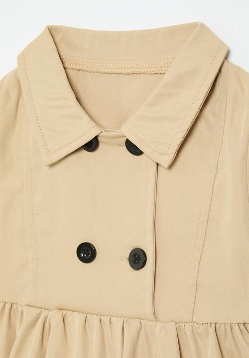 Pop Candy - Collared jacket dress - beige