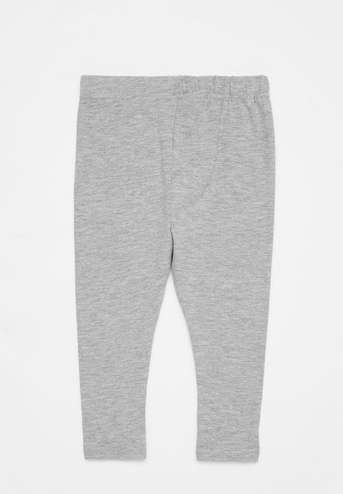 Pop Candy - 2 Pack legging - grey & black