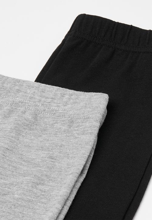 Pop Candy - 2 Pack legging - grey & black