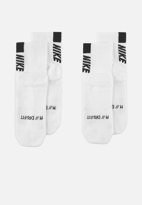 Nike - U Nk Mltplier Ankle 2Pr - White/Black
