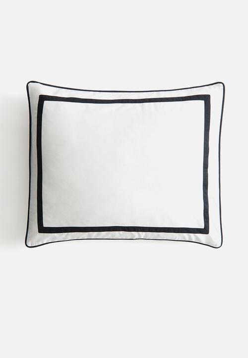 Egyptian cotton pillowcase - white & black