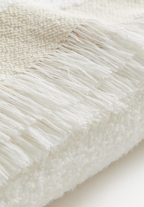 H&M - Bouclé blanket - white
