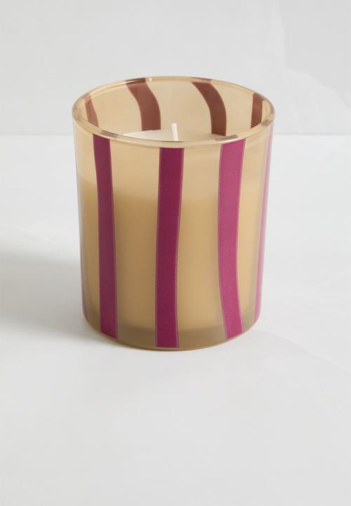 Candle in Glass - Yellow & Pink