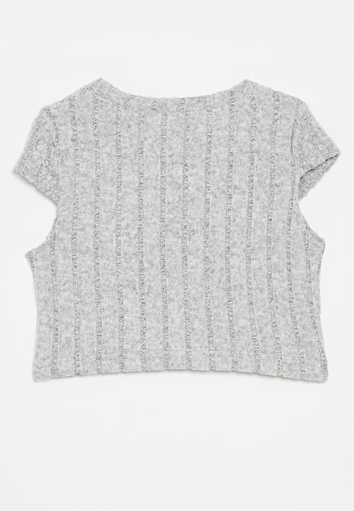 Pop Candy - Cropped tee - grey