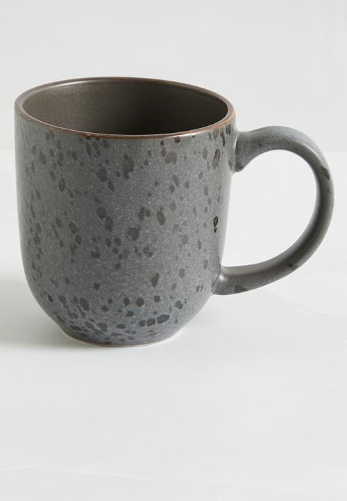 Excellent Houseware - Mug stoneware 380ml 2ass clr sold in set of 2 - grey