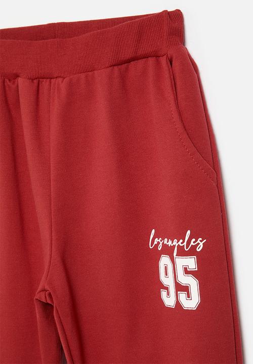 Pop Candy - Printed jogger-red