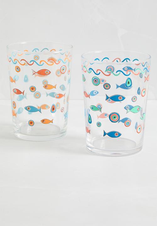 Excellent Houseware - Drinking glass set of 2 - multi
