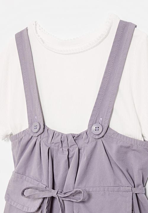Pop Candy - Dress & tee set - lilac & white