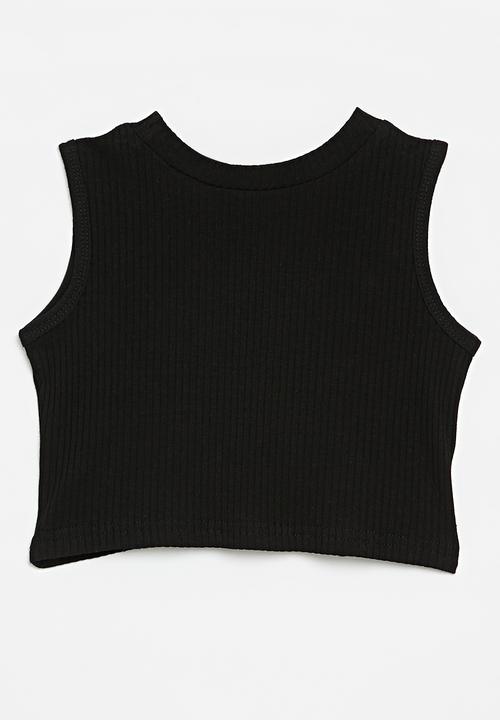 Pop Candy - Cropped vest-black