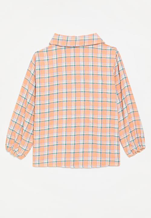 Pop Candy - Check shirt -orange 