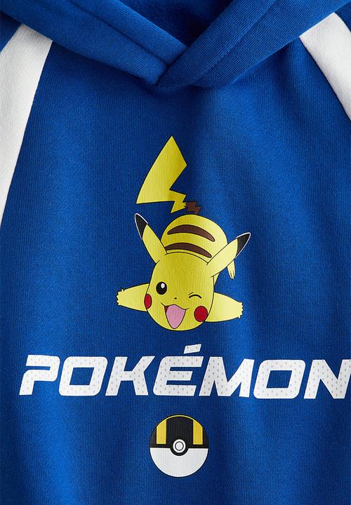 H&M - Printed hoodie - bright blue pokémon