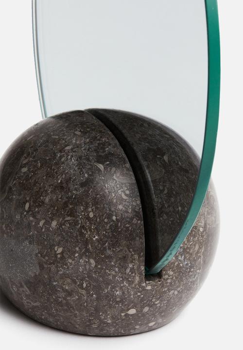 H&M - Marble table mirror - dark grey marbled