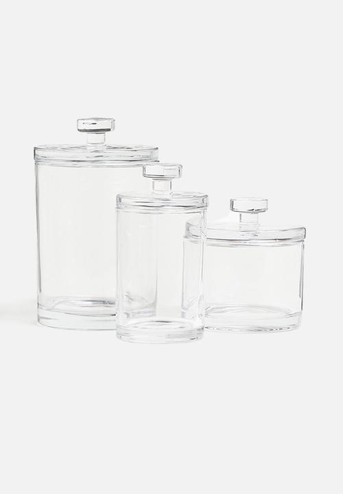H&M - Glass jar with a lid - transparent