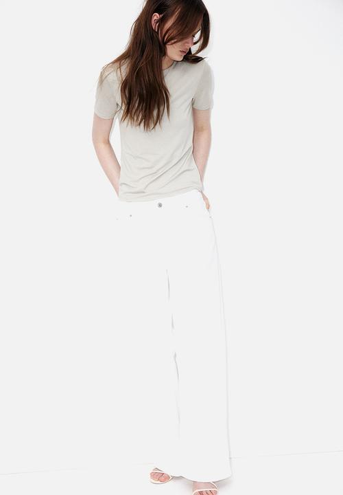 H&M - Fitted top - light greige