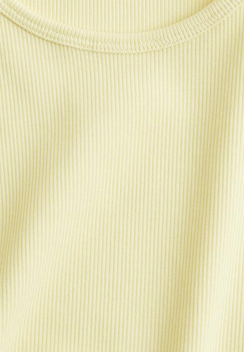H&M - Ribbed vest top - light yellow