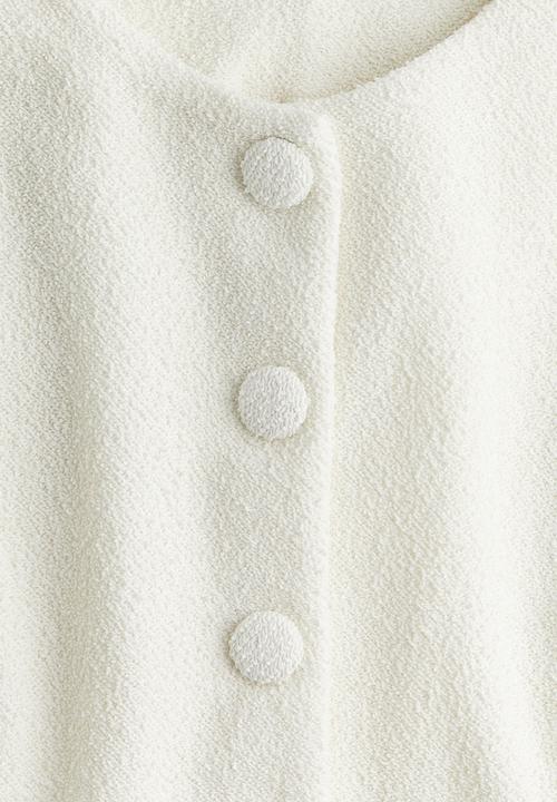 H&M - Waisted cardigan - white