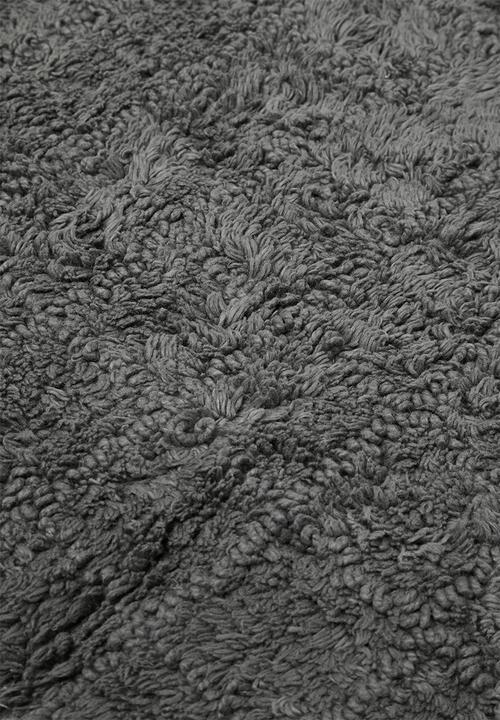 Sixth Floor - Tufted Cotton Bathmat- Charcoal