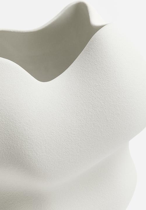H&M - Extra-large irregular stoneware vase - white