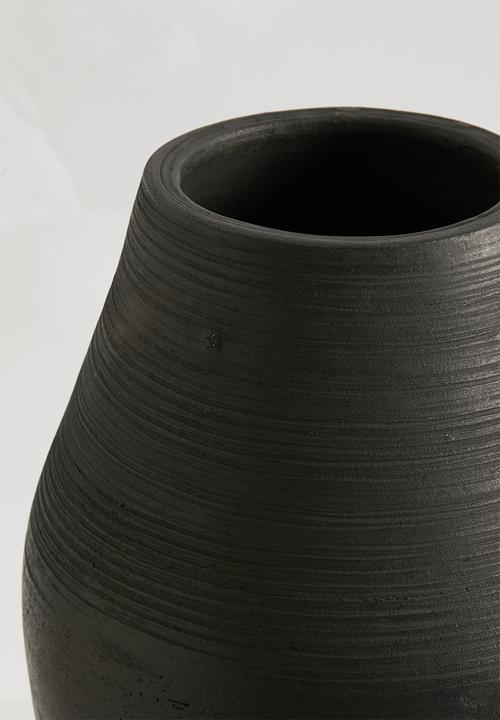 Sixth Floor - Black Terracotta Vase