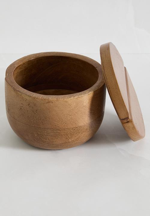 Sixth Floor - Ludo wooden canister set of 2 - Natural
