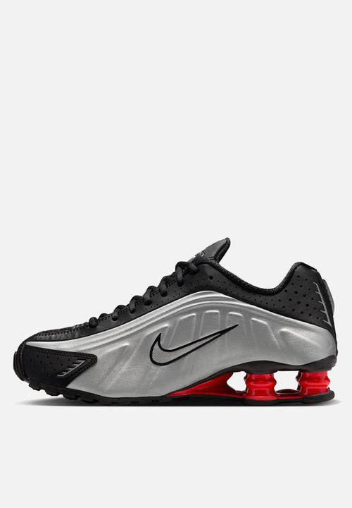 Nike Shox R4 - BLACK/METALLIC SILVER-LT CRIMSON