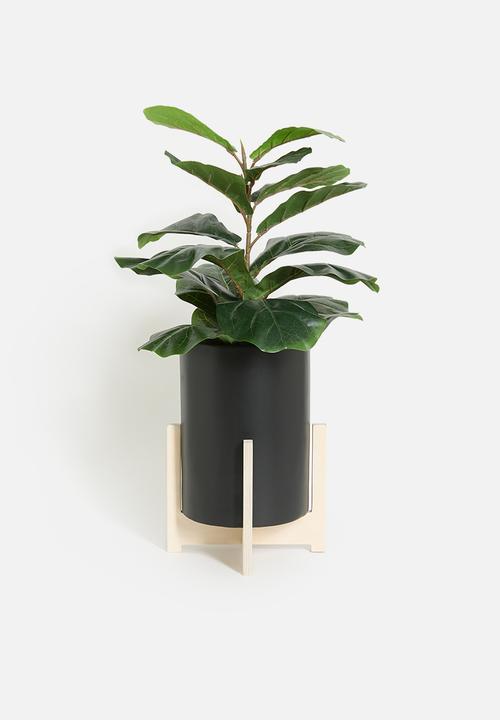 Native Decor - Congo planter - black