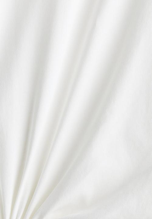 H&M - Draped slit-front dress - white