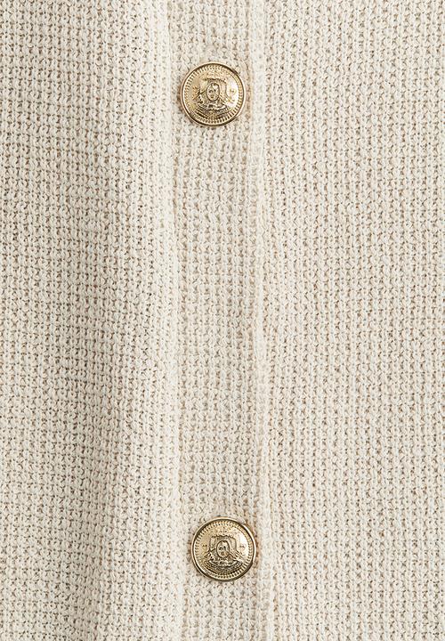 H&M - Textured jersey cardigan - light beige 