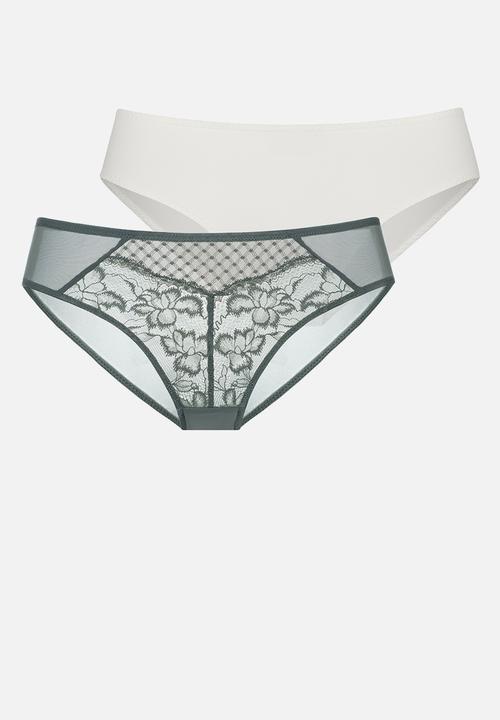 DORINA - Arista 2 pack brief - green/ivory