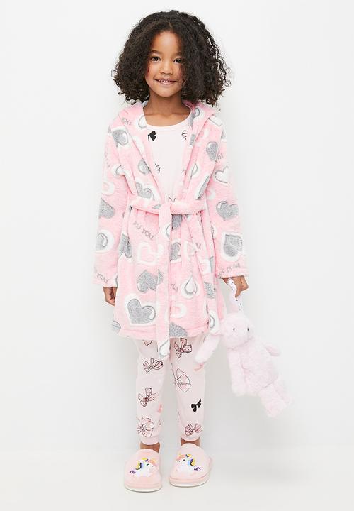 Pop Candy - Hooded gown-pink & grey