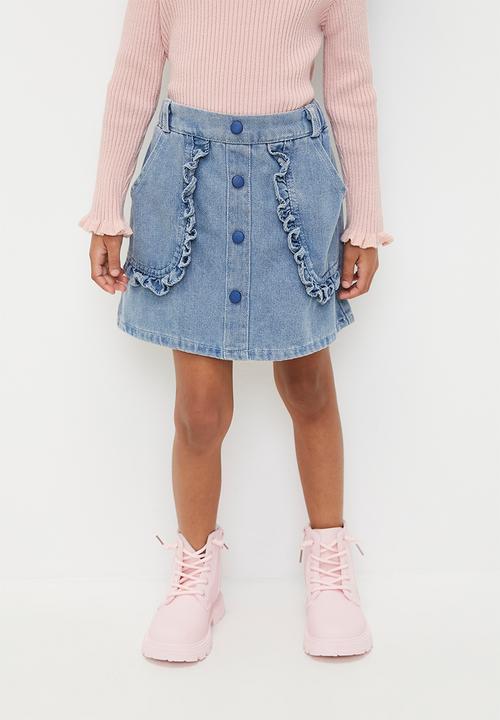 Pop Candy - Denim mini skirt - stonewash