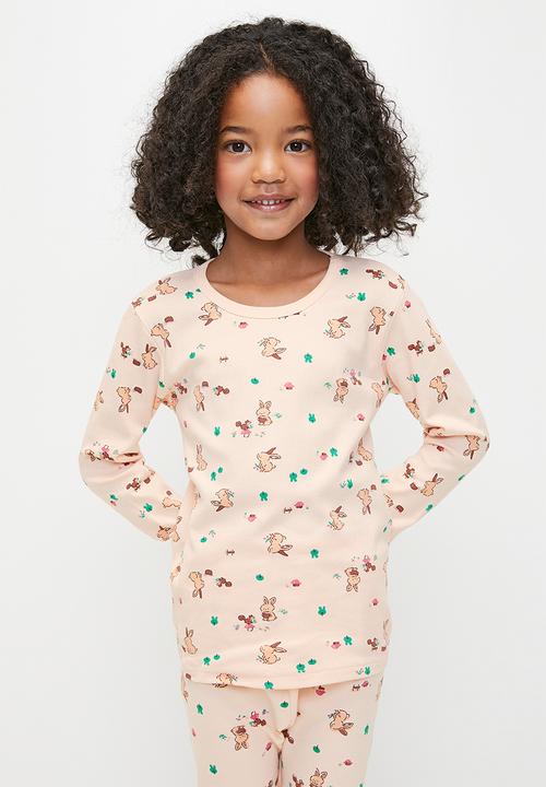 Pop Candy - Printed pj set - pink & white
