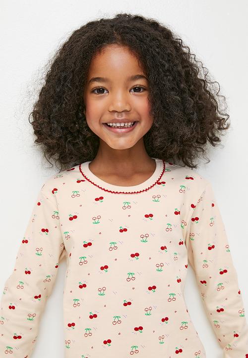 Pop Candy - Printed long sleeve pj set - ecru
