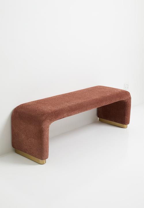 Sixth Floor - Romy bent bench - rust