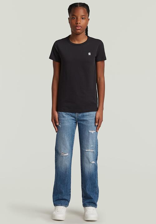 G-STAR - T-shirt s\s slim 2 pk - black