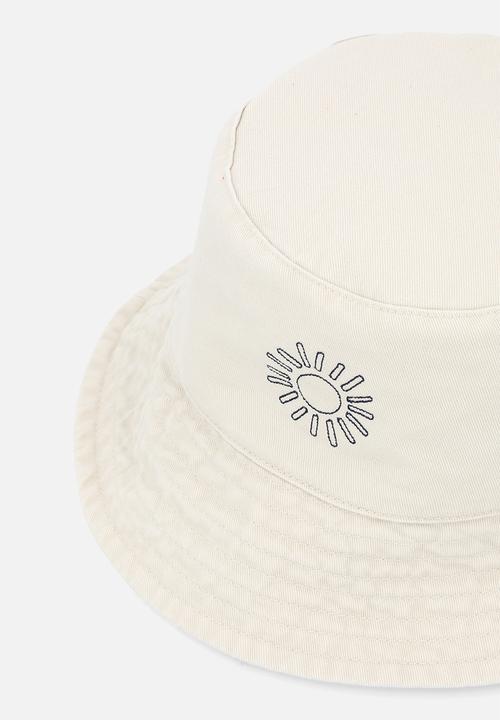 Cotton On - Kids reversible bucket hat - rainy day/sun motif